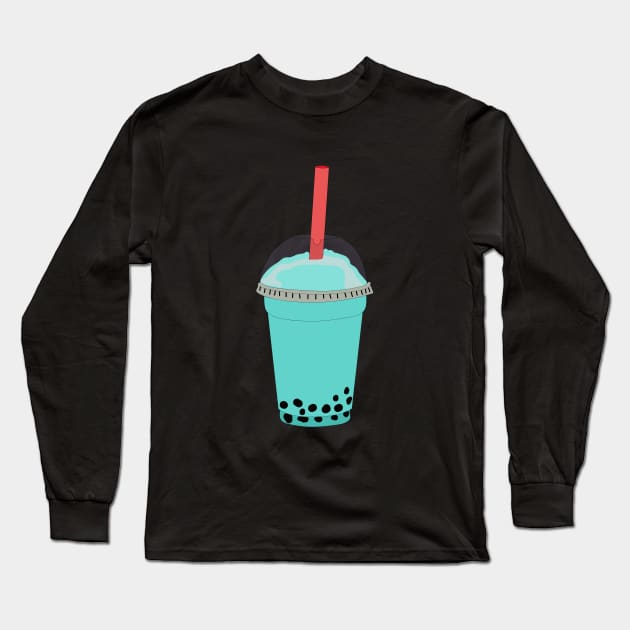 Green Tea Boba and Taro and Milk Tea Long Sleeve T-Shirt by DiegoCarvalho